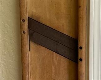 Antique Primitive Wood Mandolin Kitchen Slicer Wall Mount Cabbage Grater	24 x 9 x 2in	HxWxD
