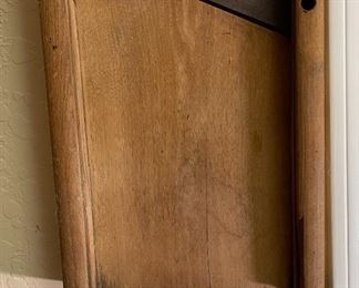 Antique Primitive Wood Mandolin Kitchen Slicer Wall Mount Cabbage Grater	24 x 9 x 2in	HxWxD
