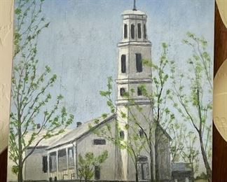 1942 Original Art St. John's Church in Richmond Virginia	12 x 9.5in	
