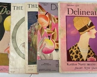Lot of 5 Delineator Magazine 1920-1930s	14x11in	

