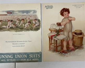 10pc 1900s Munsingwear Advertising Cardboards Stand ups Vintage Store Sountertop Ads Standee Musing Wear Union Suits signs	11x8.5in	
