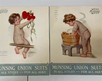 10pc 1900s Munsingwear Advertising Cardboards Stand ups Vintage Store Sountertop Ads Standee Musing Wear Union Suits signs	11x8.5in	
