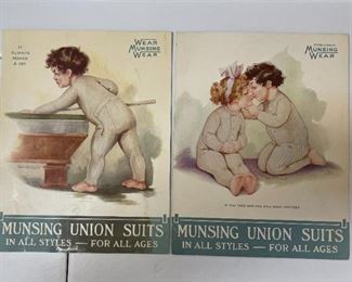 10pc 1900s Munsingwear Advertising Cardboards Stand ups Vintage Store Sountertop Ads Standee Musing Wear Union Suits signs	11x8.5in	
