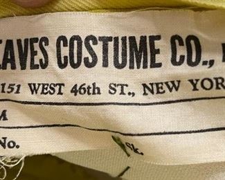 1950-60s Vintage Broadway Costume Eaves Costume  Co.	Unmarked size, petite	

