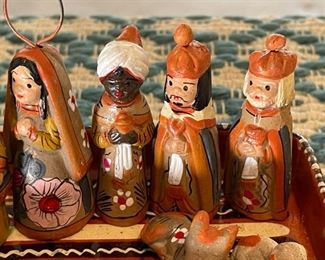 Mexican Pottery Nativity Set	2.5 x 7.5 x 3.5in	HxWxD
