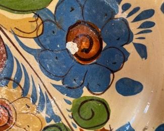 Tlaquepaque Mexico Pottery Plate	10.5in Diameter	
