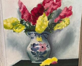 Original Art floral Still Life Lorbeer	Frame: 24 x 20in	
