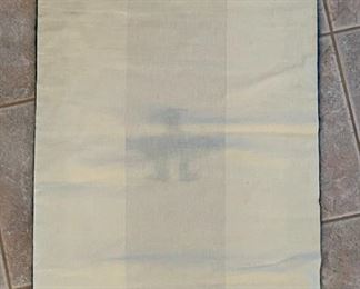 3.5x2ft 1950s Chimayo Native American Thunderbird Rug #1	44x24in	
