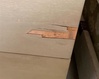 #2 1950s Merton L Gershun Albert Furniture Gray Walnut 3 Drawer Dresser	32 x 30.5 x 21.25in	HxWxD
