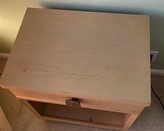 1950s Merton L Gershun Albert Furniture Gray Walnut Nightstand Single	25 x 21 25 x 15.25in	HxWxD
