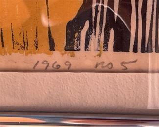 1969 Marieta Spurgeon Owl Litho	10.5x20.25in	
