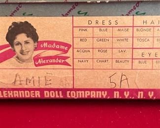 Madame Alexander Amy Little Women Doll Louisa Alcott	Box: 4x10x12in	HxWxD
