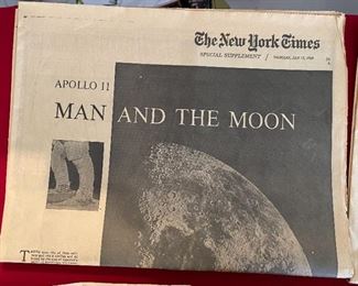 4 New York Times Apollo 11 newspapers	15x12 folded	
