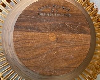 Burl Walnut Billings Missouri #79 Wood Salad Bowl	6in H x 14in Diameter	

