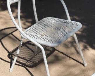 MCM Salterini Rid Jid  Folding Patio Set Table & 3 chairs	Chair: 3x23x21in	HxWxD
