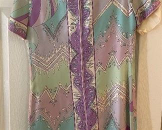 1960s Vintage Emilio Pucci Silk Printed Dress	Unmarked, Looks petite size 2-3?	

