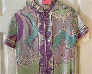 1960s Vintage Emilio Pucci Silk Printed Dress	Unmarked, Looks petite size 2-3?	
