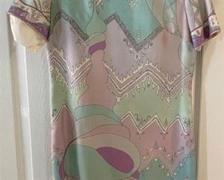 1960s Vintage Emilio Pucci Silk Printed Dress	Unmarked, Looks petite size 2-3?	
