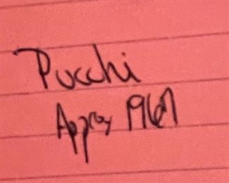 1960s Vintage Emilio Pucci Silk Printed Dress	Unmarked, Looks petite size 2-3?	
