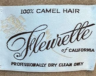 Vintage Fleurette Camel Hair Trench Coat	Unmarked, Looks like small	
