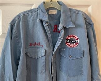 1950s DeSoto Plymouth Service Work Shirt LorBeer Motors	Unmarked mens Med?	
