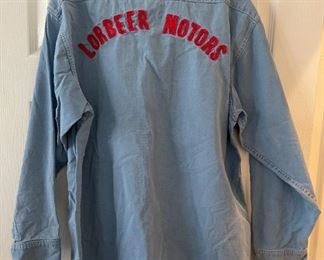 1950s DeSoto Plymouth Service Work Shirt LorBeer Motors	Unmarked mens Med?	
