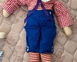 1960s vintage Raggedy Ann & Andy Dolls Knickerbocker	30in long	
