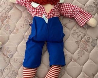 1960s vintage Raggedy Ann & Andy Dolls Knickerbocker	30in long	
