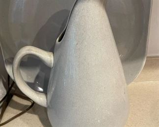 4pc MCM Russel Wright Pitcher & plate set Granite Gray Steubenville	4 piece	
