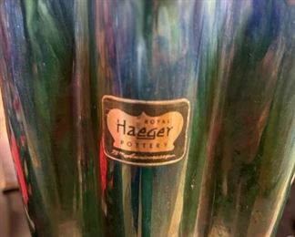 Vintage 1950s Large Mid Century Modern Royal Haeger American Art Pottery Vase	9 inches tall 7 inches diameter	
