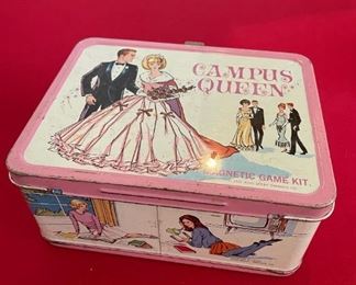1967 Campus Queen Lunchbox and Thermos by King Seeley	9 x 7 x 4	HxWxD
