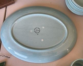 VERNON WARE by METLOX BLUE TULIPS OVAL PLATTER LG 13" X 10" PERFECT CONDITION	13in x 10in	
