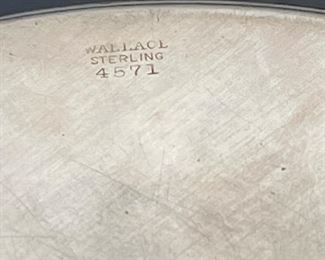 8.5in Wallace Sterling Silver Pierced Cocktail Tray 4571	1in H x 8.5in Diameter 	
