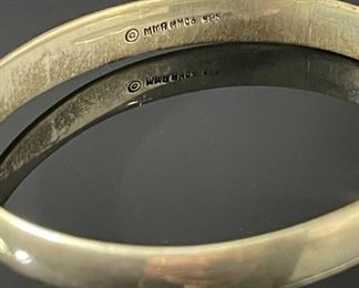 Vintage Sterling Silver Museum of Modern Art Spiral Coil Bangle Bracelet MMA BMCo 925	Size: 9	
