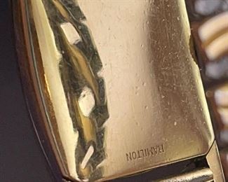 1952 Kirby Hamilton 14k Gold Fill Watch 982 19 jewels Model 1 	Case: 34x25mm	
