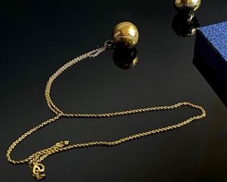 American Legion Junior Baseball Award Ribbon Pendant Necklace 	Box: .5x2.5x3.5in	
