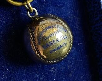American Legion Junior Baseball Award Ribbon Pendant Necklace 	Box: .5x2.5x3.5in	
