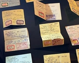 Lot of 30+ Kansas Hunt & Fish Licenses 1930s to 1960s		