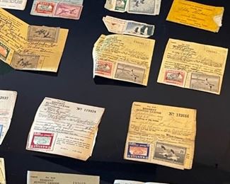 Lot of 30+ Kansas Hunt & Fish Licenses 1930s to 1960s		