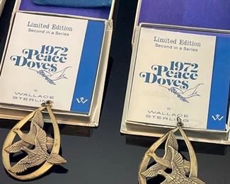 7 Wallace Sterling Silver Medallion Christmas Ornaments	Approx 2.5x2.5in	
