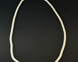 Italy Sterling Silver Herringbone Necklace 4mm	4mm w x 20in long 	
