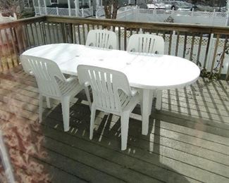 Patio table with chairs