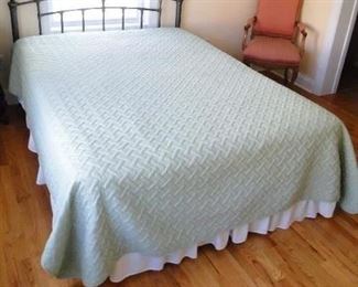 Queen Bed with metal head and footboards