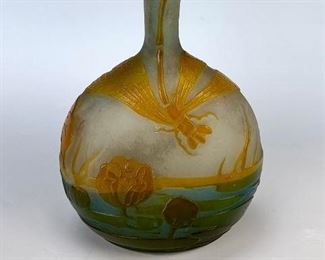 Galle "Dragonfly" Cameo Glass Vase - Lot 139a