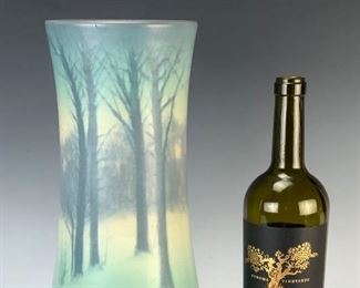 Tall Rookwood Scenic Vellum Corseted Vase - Lot 116