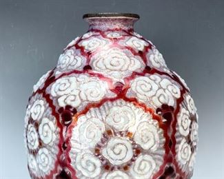 Camille Faure (1874-1958) Art Deco Enamel Vase - Lot 133a