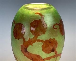 LeVerre Francois Cameo Glass "Mulberry Trees" Vase - Lot 139