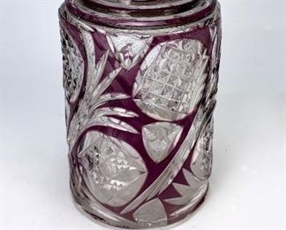 Antique Amethyst to Clear Sterling Perfume Bottle - Lot 106