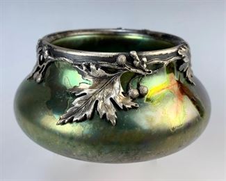 Rare Clement Massier Pottery & Silver Vase C.1900 - Lot 90