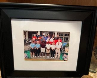 Chick Filet Coaches Golf Tournament photograph featuring Nick Sabon Coach Johnson, Steve Spurrier, and may other college football coaches
